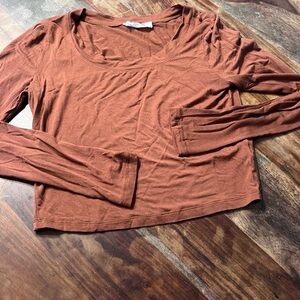 Double Zero Terracotta Long Sleeve Top